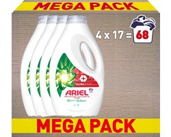 Ariel Vloeibaar Wasmiddel + Ultra Vlekverwijderaar - 4 x 17 Wasbeurten - Voordeelverpakking
