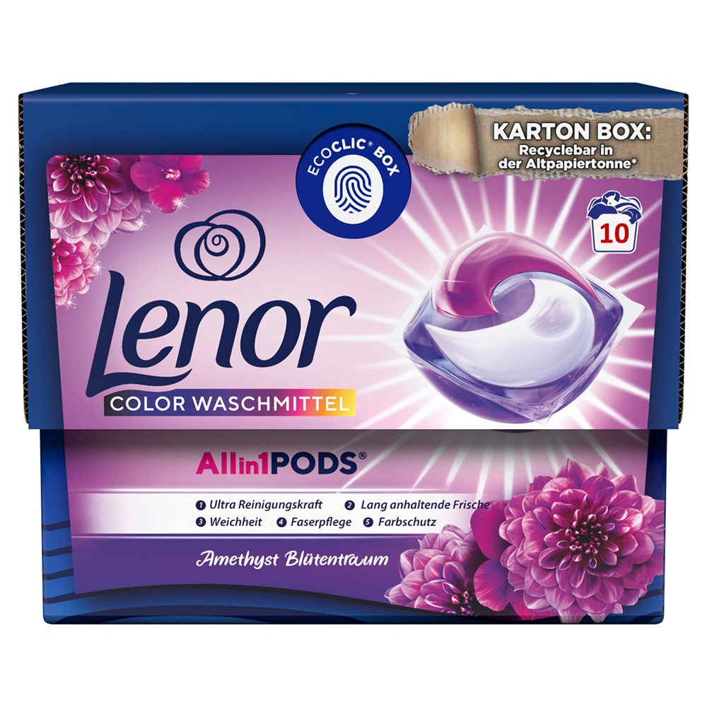 Lenor - Wasmiddel - Pods - All-in 1 Pods - Color - Amethyst Flower Dream - 10Wb/193g