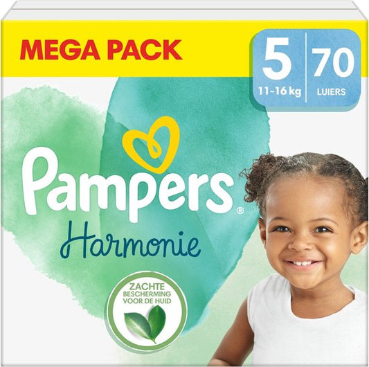 Pampers - Harmonie - Maat 5 - Mega Pack - 70 stuks - 11/16 KG