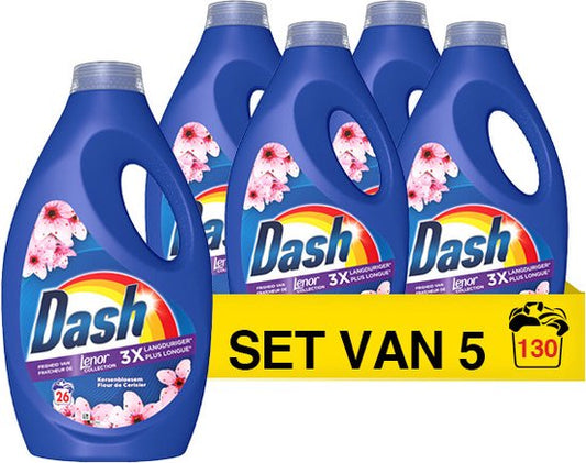 Dash Liquid wasmiddel 5x 26wasbeurten - 5x 1.170ml Gemberlelie & Guave
