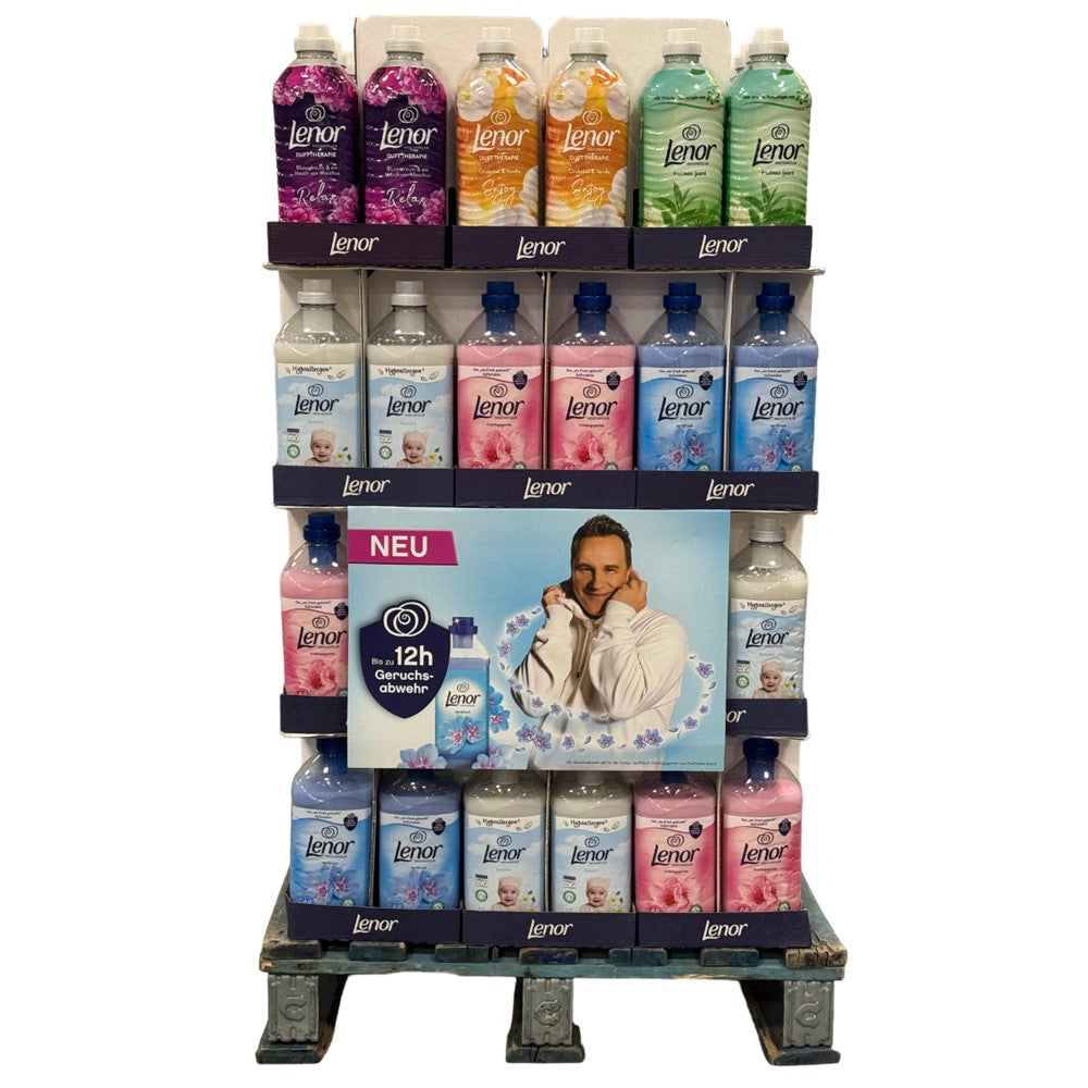 Lenor - Display - Wasverzachter - Vloeibaar - 1.7L & 1.4L - 6 Assortimenten - 150 Stuks