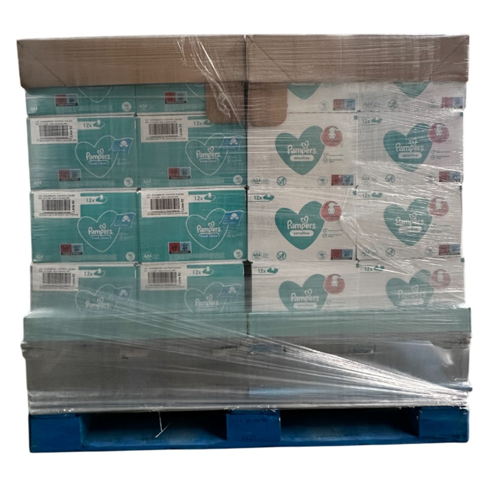 Pampers - Display - Babydoekjes - Fresh Clean / Sensitive / Aqua Harmonie - 3 Assortimenten - 60 Stuks
