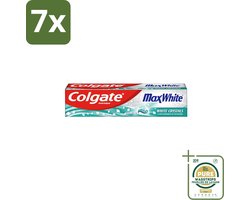 7 x Colgate - Max White - Whitening Crystals - Tandpasta - 100ml - Grootverpakking - Witte Tanden - Tandpasta - Whitening Crystals - Fluoride - Tandbederf
