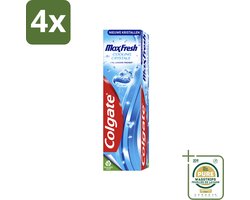 Colgate Max Fresh - Cooling Crystals - Tandpasta - 10x Langere Frisheid - Nieuwe Formule - 75ml - Voordeelverpakking - 4 stuks - Frisse adem - Langdurige frisheid