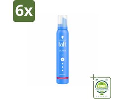 Taft - Haarmousse - Ultra 4 - Volumineuze fixatie - 200 ml - Voordeelverpakking - 6 stuks - Haar mousse - Volume mousse