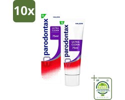 10 x Parodontax - Tandpasta - Ultra Clean - Tegen Bloedend Tandvlees - 75 ml - Grootverpakking - Tandpasta - Bloedend Tandvlees - Tandplak - Gezond Tandvlees - Mondverzorging