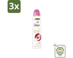 3 x Dove Deodorant Spray - Granaatappel & Citroenverbena - 150 ml - Grootverpakking - Dove Deodorant Spray - Anti-Transpirant - Zweetbehandeling - Geurbeleid - Okselhuid Verzorging