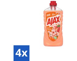 Ajax – Allesreiniger – Perzik – 1000 ml - Voordeelverpakking - 4 stuks