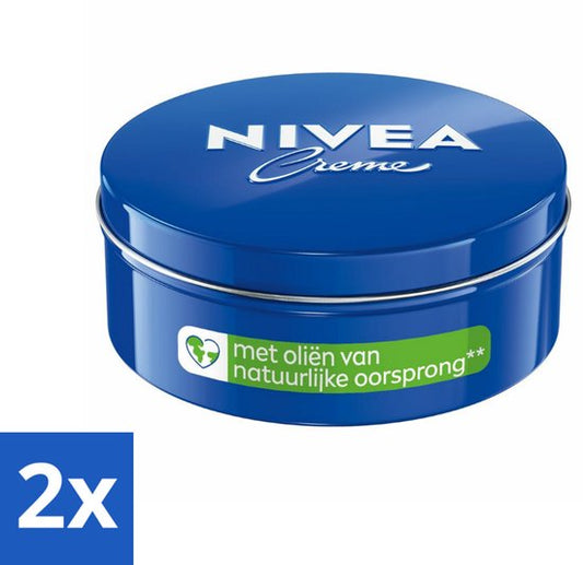 NIVEA - Crèmeblik - Klassieke Crème - Natuurlijke oliën - 400 ml - Voordeelverpakking - 2 stuks