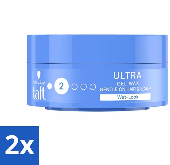 Taft - Ultra 2 - Gel Wax - Wetlook - 75 ml - Voordeelverpakking - 2 stuks