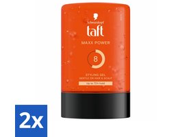 Taft - Maxx Power 8 - Styling Gel - Langdurige fixatie - 300 ml - Voordeelverpakking - 2 stuks