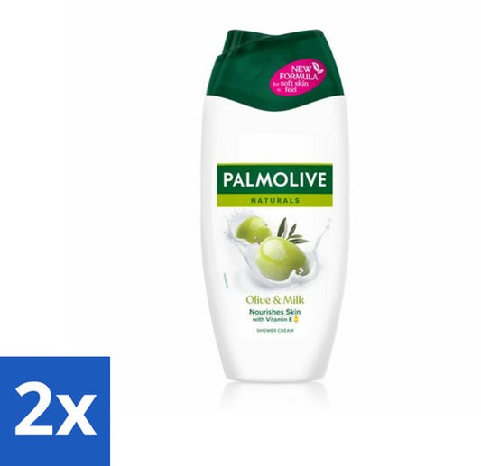 Palmolive Naturals - Olijf & Melk - Douchecrème - Natuurlijk & Verzachtend - 250 ml - Voordeelverpakking - 2 stuks