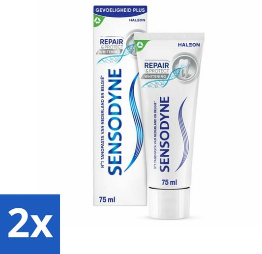Sensodyne - Tandpasta - Repair & Protect - Deep Repair - Gevoelige Tanden - 75 ml - Voordeelverpakking - 2 stuks