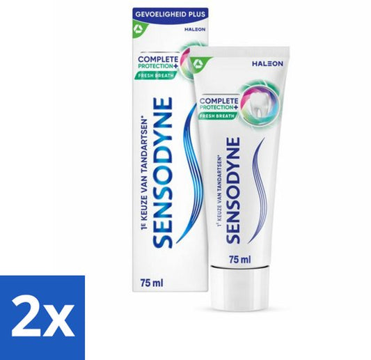 Sensodyne - Tandpasta - Complete Protection + Fresh Breath - Frisse Adem - 75 ml - Voordeelverpakking - 2 stuks