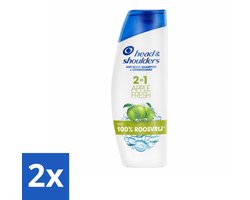 Head & Shoulders - Shampoo - 2-in-1 - Apple Fresh - 100% Roosvrij - 300 ml - Voordeelverpakking - 2 stuks