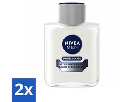 NIVEA Men Aftershave Balsem Protect & Care 100 ml - Voordeelverpakking - 2 stuks