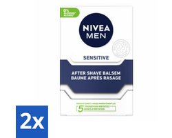 NIVEA Men Aftershave Balsem Sensitive 100 ml - Voordeelverpakking - 2 stuks