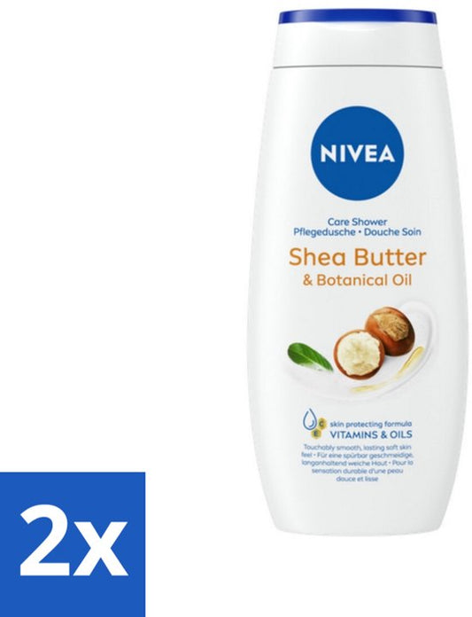 Nivea - Douchegel - Shea Butter & Botanical Oil - 250 ml - Voordeelverpakking - 2 stuks