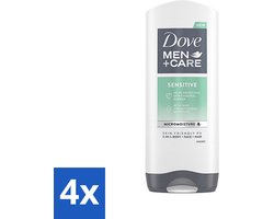 Dove - Shower Gel - 3-in-1 - Men Care Sensitive - Verfrissend en zacht - 400 ml - Voordeelverpakking - 4 stuks