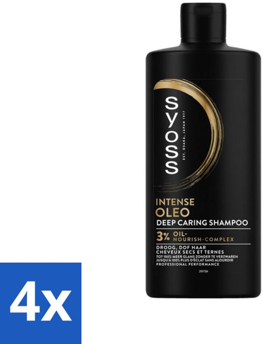 SYOSS - Oleo - Shampoo - Langdurige Styling - 440ml - Voordeelverpakking - 4 stuks