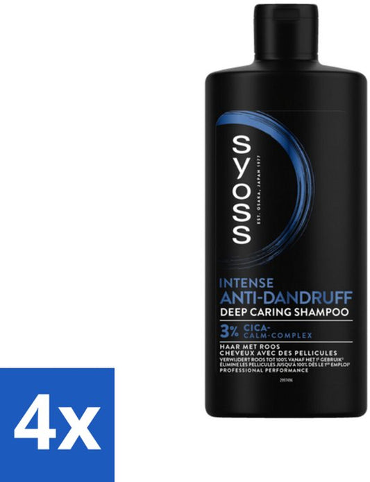 SYOSS - AntiDandruff - Shampoo - Langdurige Styling - 440ml - Voordeelverpakking - 4 stuks