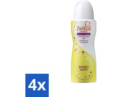 Zwitsal - Deodorant - Poederzacht - Voor Volwassenen - 100 ml - Voordeelverpakking - 4 stuks