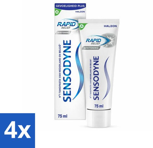 Sensodyne - Tandpasta - Rapid Relief - Whitening - 75ml x 4