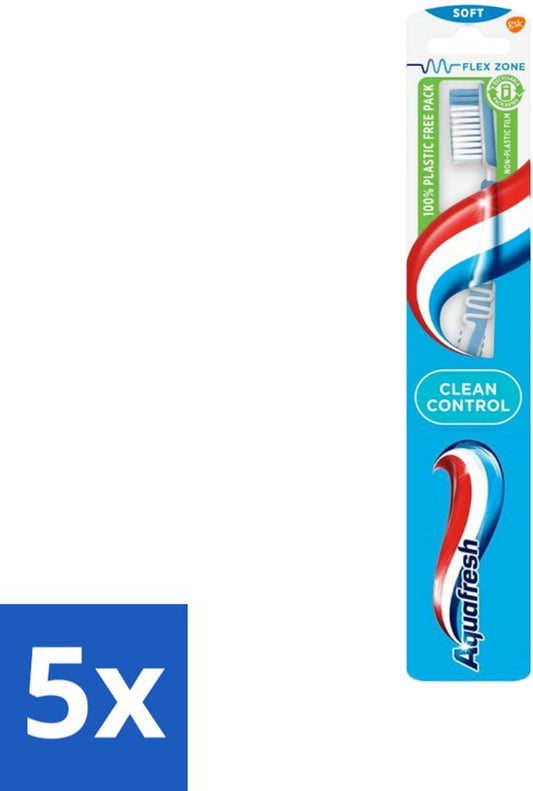 Aquafresh Tandenborstel Clean Control Soft - Bulkverpakking - 5 stuks