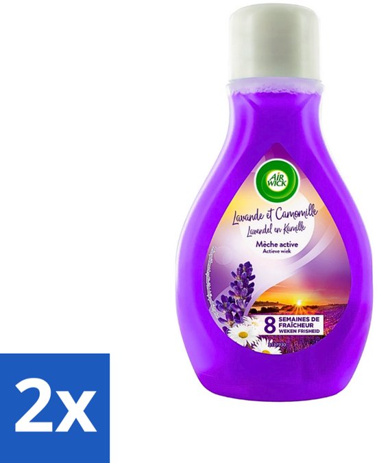 Air Wick - Actieve Wiek Luchtverfrisser - Lavendel & Kamille - 375ml - Voordeelverpakking - 2 stuks