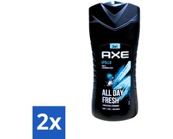 Axe - 3-in-1 Douchegel - Apollo - Sage & Cedarwoord - All Day Fresh - 400 ml - Voordeelverpakking - 2 stuks