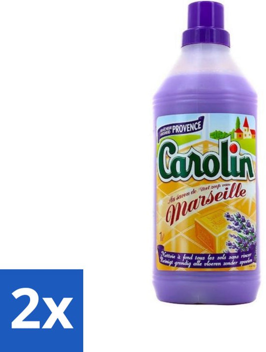 Carolin - Marseille Provence - Vloerreinigingsmiddel - Tegelreiniger - 1 L - Voordeelverpakking - 2 stuks