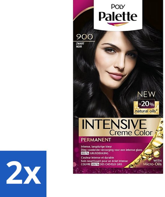Poly Palette - Haarverf - Zwart 900 - 115ml - Voordeelverpakking - 2 stuks