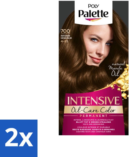 Poly Palette - Haarverf - Truffel Bruin 700 - 115ml - Voordeelverpakking - 2 stuks