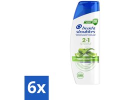 Head & Shoulders - 2in1 Sensitive - Anti-Roos Shampoo & Conditioner - Aloë Vera - 270ml - Voordeelverpakking - 6 stuks