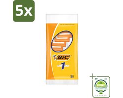 5 x Bic - Scheermesjes - Enkel Mesje - Wegwerpmesjes - 5 Scheermesjes - Grootverpakking - Scheermesjes - Wegwerpmesjes - Scheermes - Scheermesje - Scheerapparaat