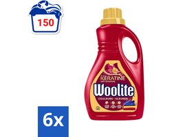 Woolite Wasmiddel Color met Keratine 25 wasbeurten 1,5 liter - Voordeelverpakking - 6 stuks