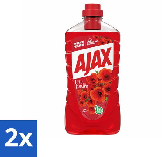Ajax - Allesreiniger - Fête des Fleurs - Intense Frisheid - Langdurige Geurverspreiding - 1 L - Voordeelverpakking - 2 stuks