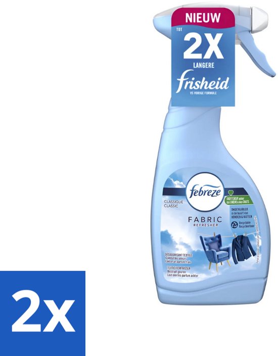Ambi Pur - Febreze - Textiel Spray - Classic - Textielverfrisser - 500 ml - Voordeelverpakking - 2 stuks