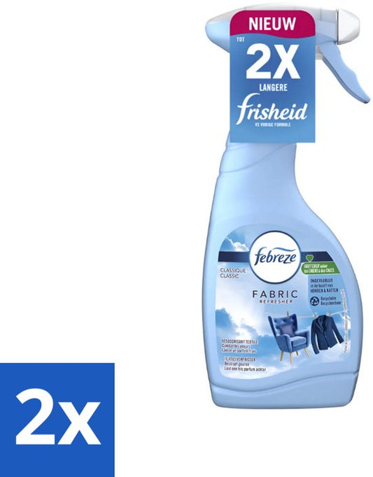Ambi Pur - Febreze - Textiel Spray - Classic - Textielverfrisser - 500 ml - Voordeelverpakking - 2 stuks