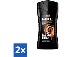 Axe - 3-in-1 Douchegel - Dark Temptation - Dark Chocolate - 250 ml - Voordeelverpakking - 2 stuks