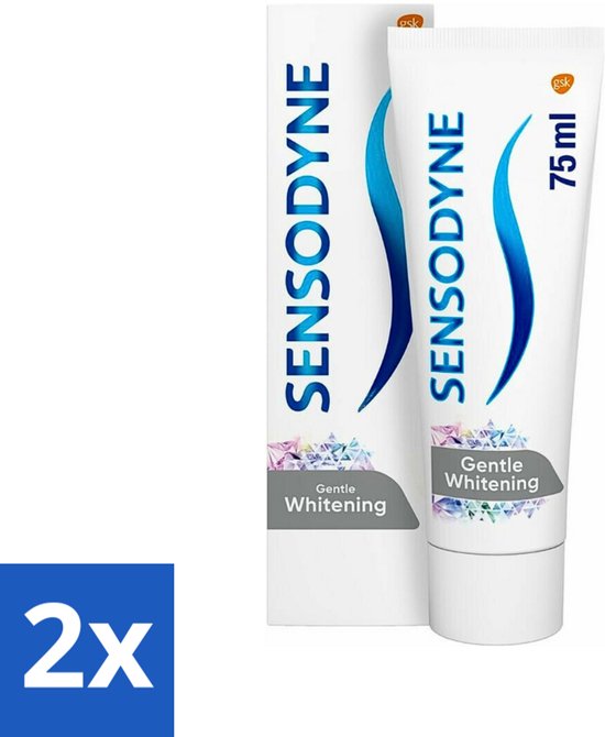 Sensodyne - Tandpasta - Gentle Whitening - Milde Reiniging - 75 ml - Voordeelverpakking - 2 stuks