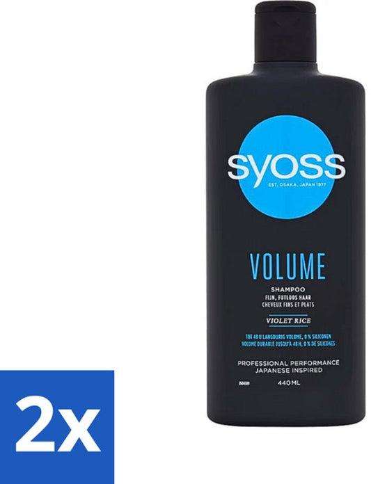 Syoss Volume Shampoo - Shampoo - Volumeverhogend - 440 ml - Voordeelverpakking - 2 stuks