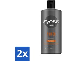 Syoss Men Power Shampoo - Shampoo - Versterkend - 440 ml - Voordeelverpakking - 2 stuks