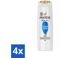Pantene - Shampoo - Classic Clean - Verfrissende Reiniging - Voor Normaal Haar - 225 ml - Voordeelverpakking - 4 stuks