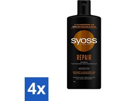 Syoss Repair Shampoo - Shampoo - Herstel - 440 ml - Voordeelverpakking - 4 stuks