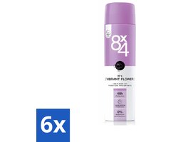 8 x 4 Deodorant - No.4 Vibrant Flower - Deodorant - Bloemengeur - 150 ml - Voordeelverpakking - 6 stuks