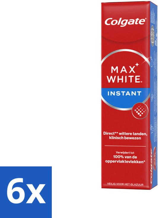 Colgate Tandpasta Max White Optic 75 ml - Voordeelverpakking - 6 stuks