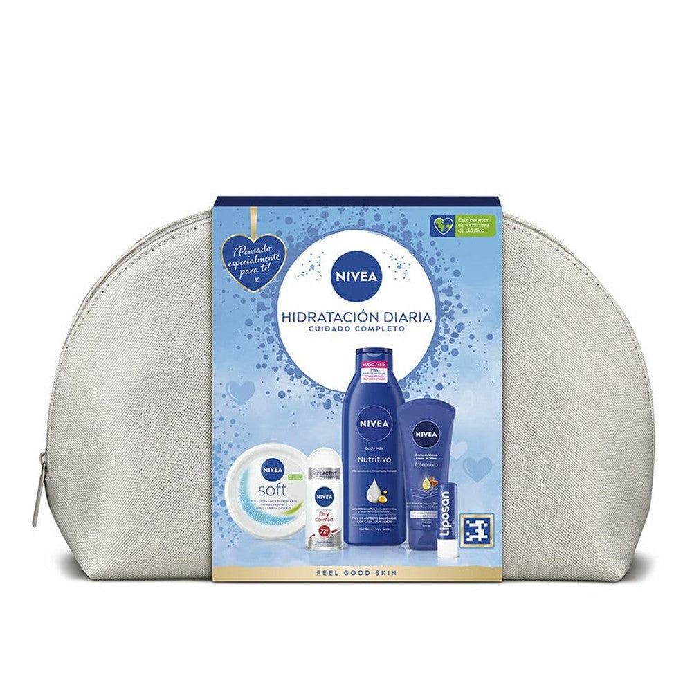 Nivea - Geschenkset - Cream + Roller + Bodylotion + Lippenbalsem - Daily Hydration - Complete Care - 5 Stuks