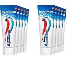 Aquafresh Freshmint - 3-voudige bescherming - Tandpasta - Multipak 10 stuks