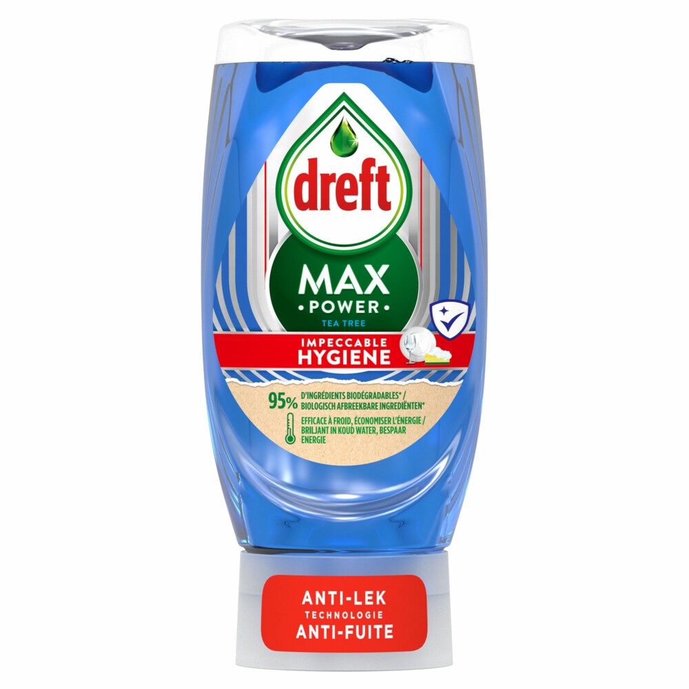 Dreft - Afwasmiddel - Max Power - Impeccable Hygiene - Tea Tree - 370ml